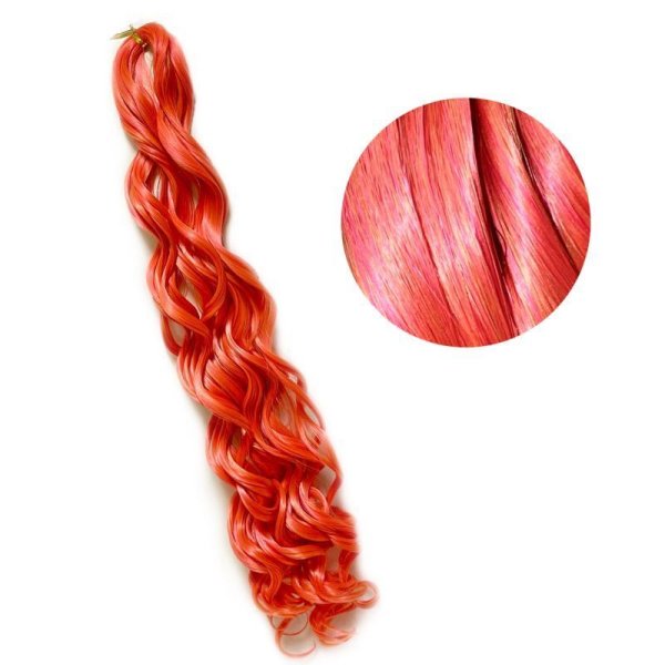 画像1: 耐熱性  Sweet Curl 18inch  #Neon Coral (1)