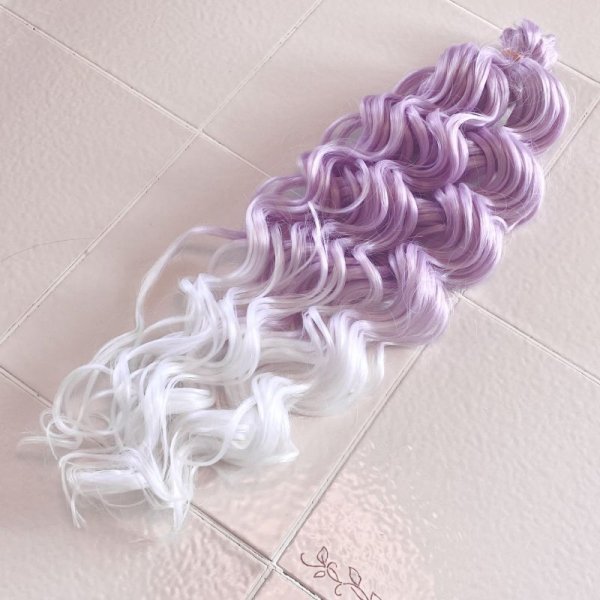 画像1: 　  Bouncy Curl   20inch  Lavender/white (1)