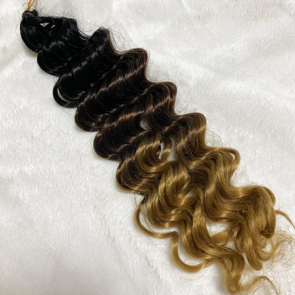 画像1: Loose Wave  Ombré  T1B/Brown/Gold   約85g (1)