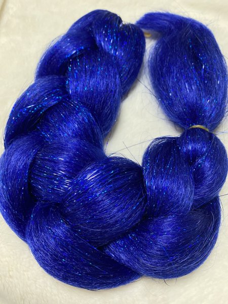 画像1: 🔥SALE🔥 Tinsel Braiding Hair 24inch 100g  Blue (1)