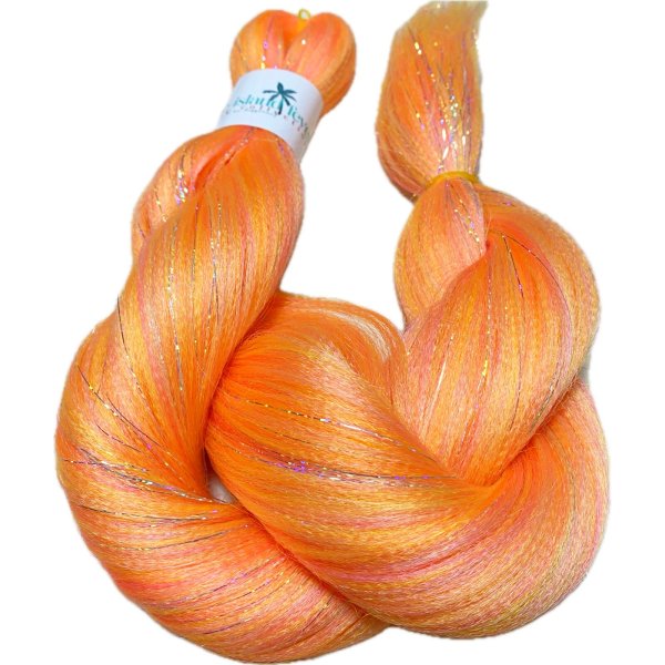 画像1: 【増量パック】Pre Stretched Low Temp Fiber  100g 24inch  #Glitter Peach (1)